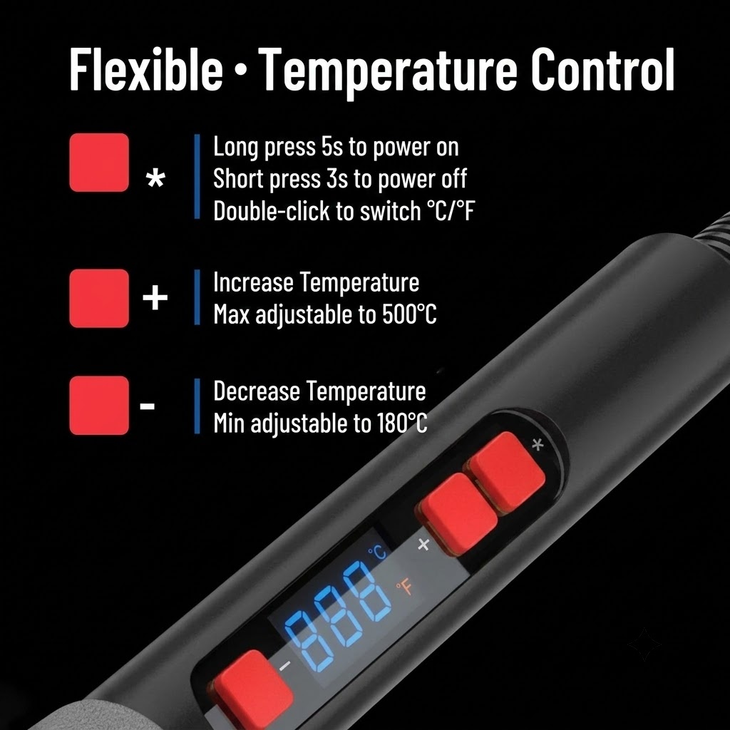 Adjustable Temperature Solderi - Diy Electronics Uk 评论和价格
