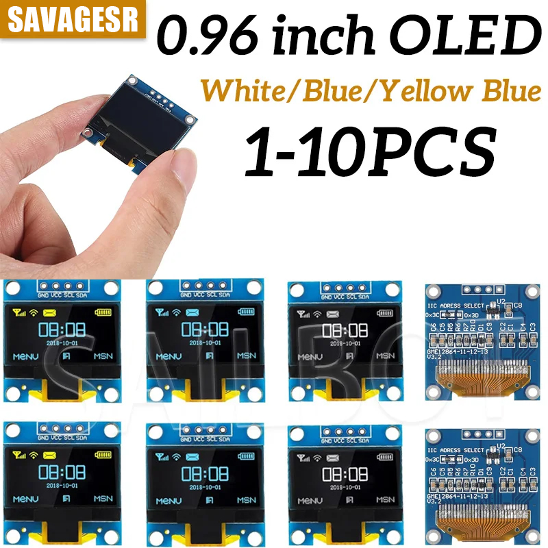 1-10PCS 0.96 Inch OLED Display - I2C Lcd Display 评论和价格