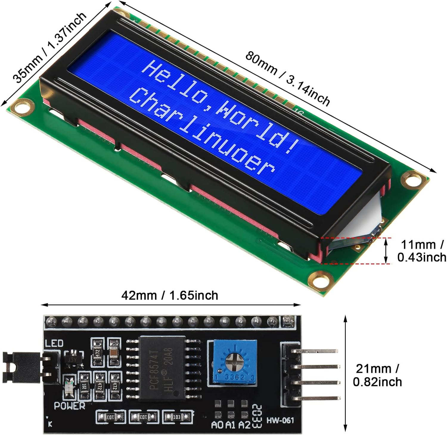 1Set 1602 LCD 20*4 Blue Screen - I2C Lcd Display 评论和价格