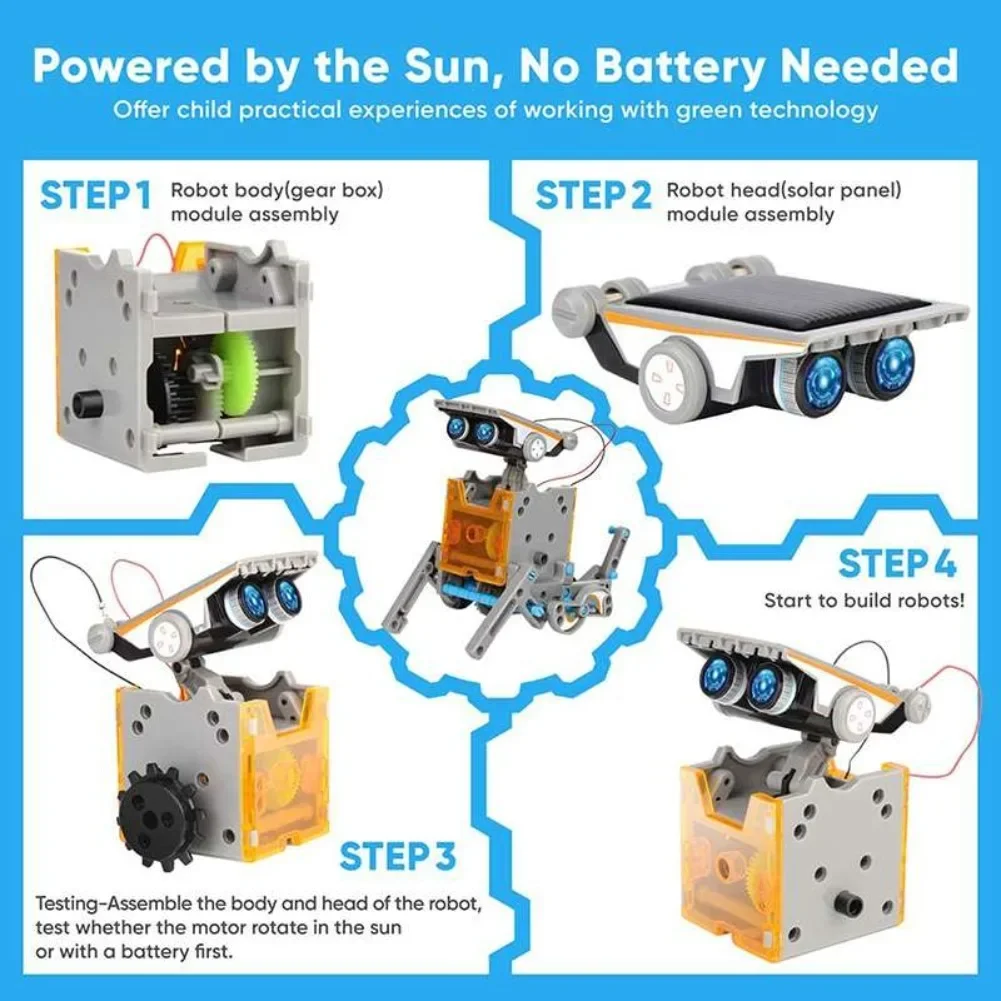 13 in 1 Solar Powered Robot Sc - Diy Electronics Components 评论和价格