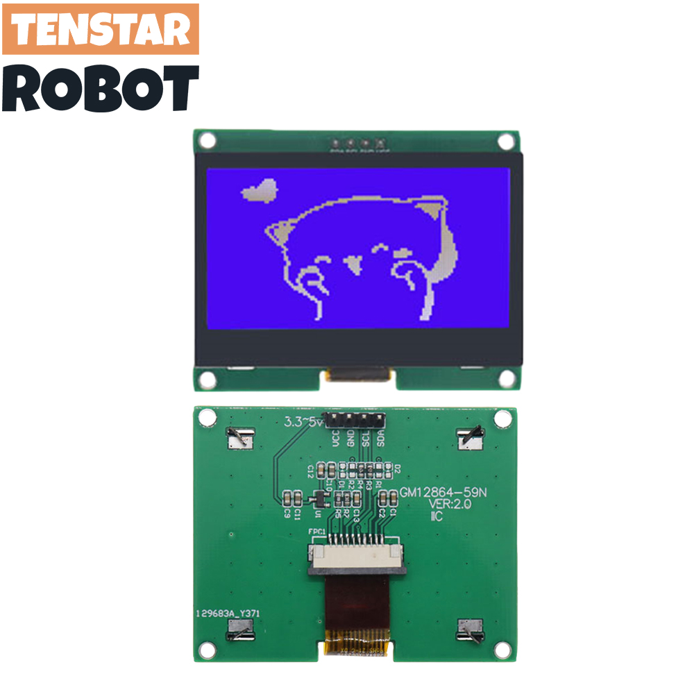 TENSTAR 12864-59N IIC 4P LCD M - I2C Lcd Display 评论和价格